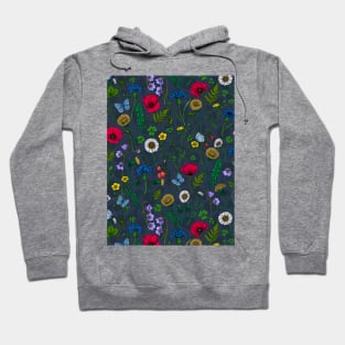 Wild flowers, poppies, cornflowers, daisies and more Hoodie